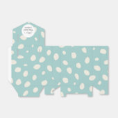 Green-Mint & White Polka Dots Baby shower Bedankdoosjes (Uitgevouwen)