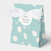Green-Mint & White Polka Dots Baby shower Bedankdoosjes (Voorkant Zijde)