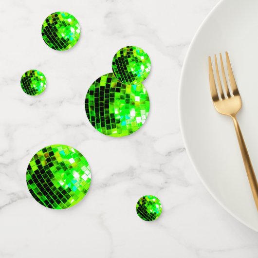 Green Mirrored Disco Ball Confetti (Groep)