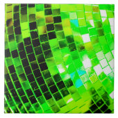 Green Mirrored Disco Ball Tegeltje (Voorkant)