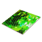 Green Mirrored Disco Ball Tegeltje (Zijkant)