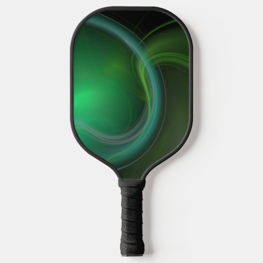Green Mist Fractal Pickleball Paddle (Voorkant)