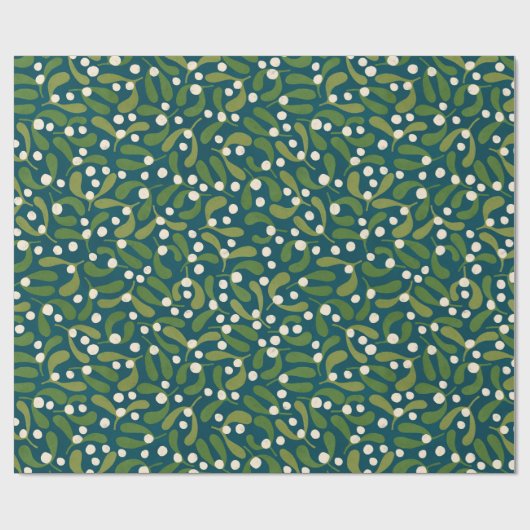 Green Mistletoe Cadeaupapier (Vlak)