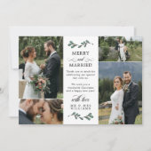 Green Mistletoe Merry, met kerstfoto Bedankkaart (Voorkant)