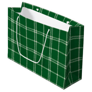 Green Mistletoe Plaid Groot Cadeauzakje