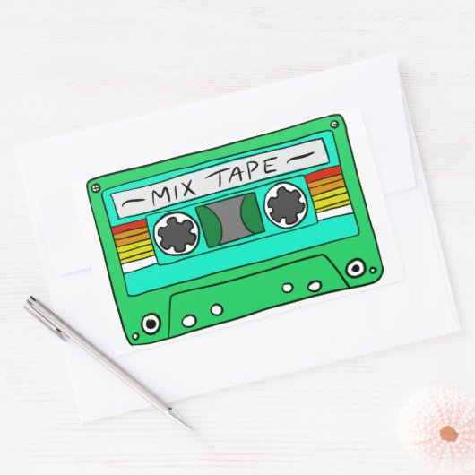 Green Mix Tape Sticker (Envelop)