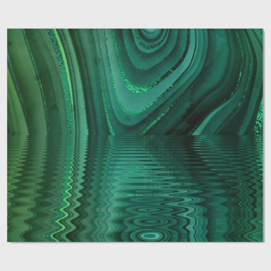 Green Mlachite Stone Abstract landschap Malachite Cadeaupapier (Vlak)