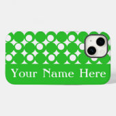 Green Mod Ball Design met naam Case-Mate iPhone Case (Achterkant (horizontaal))
