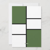 Green Modern 5 Photo Collage Kerstmis Feestdagenkaart (Achterkant)