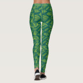 Green Modern Abstract Sports Pattern Leggings (Achterkant)
