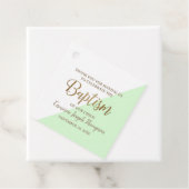 Green modern Baby baptisme naam bedankt Bedankjes Labels (In situ)