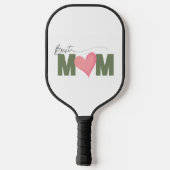 Green Modern Best Mom Pink Heart Moederdag Pickleball Paddle (Achterkant)