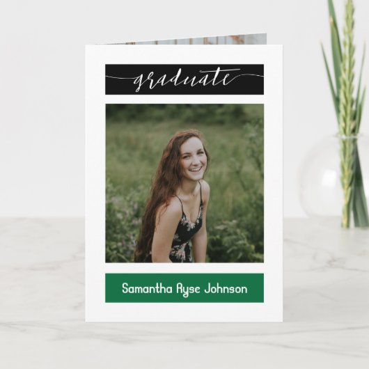 Green Modern Block 5-Photo Afstuderen (Voorkant)