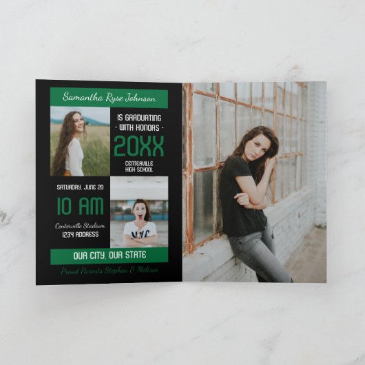 Green Modern Block 5-Photo Afstuderen (Binnen)