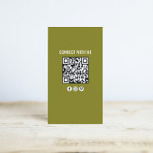 Green Modern Business Photo QR Code Business Card Visitekaartje