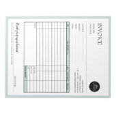 Green Modern Business Quotation Invoice Forms Notitieblok (Voorkant)