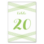 Green Modern Deco Table Kaart (Achterkant)
