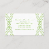 Green Modern Deco Visitekaartje (Achterkant)