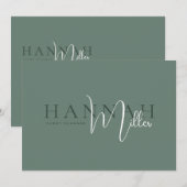 Green | Modern Elegant Minimalist QR Code Download Kaart (Voorkant / Achterkant)