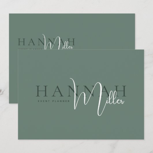 Green | Modern Elegant Minimalist QR Code Download Kaart (Voorkant / Achterkant)