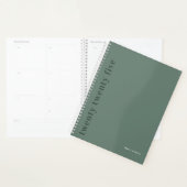 Green | Modern Elegant Minimalistisch Monogram Planner (Display)
