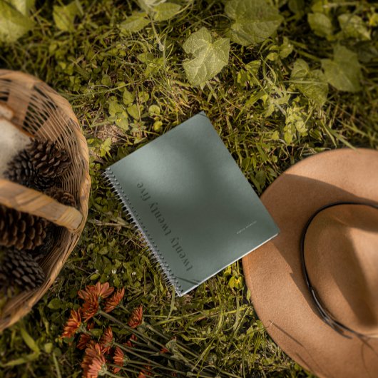 Green | Modern Elegant Minimalistisch Monogram Planner