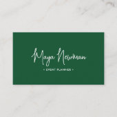 GREEN Modern Elegante Minimale QR Code Professione Visitekaartje (Voorkant)