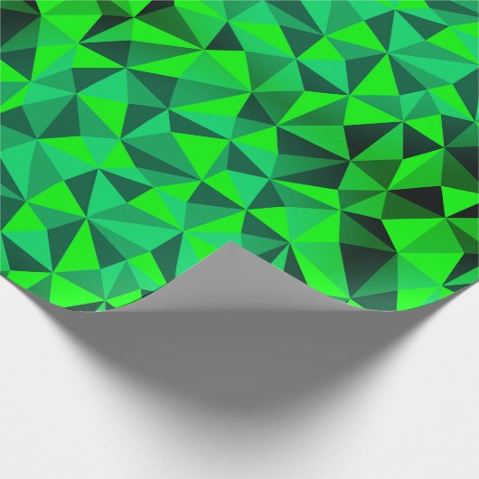 Green Modern Futuristic Abstract St Patricks Party Cadeaupapier (Hoek)