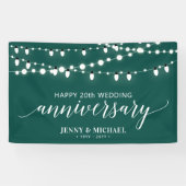 Green Modern Happy 20th Wedding Jubileum Banner (Horizontaal)