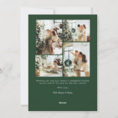 Green Modern Happy Holidays Arch Photo Feestdagenkaart (Achterkant)