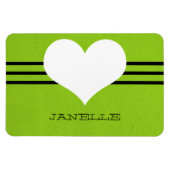 Green Modern Heart Flexi Magnet Magneet (Horizontaal)