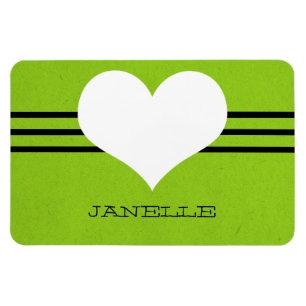 Green Modern Heart Flexi Magnet Magneet