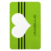 Green Modern Heart Flexi Magnet Magneet (Verticaal)