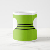 Green Modern Heart Jumbo Mok (Voorkant)