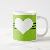 Green Modern Heart Jumbo Mok (Rechts)