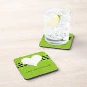 Green Modern Heart Onderzetter Set (Rechterzijde)