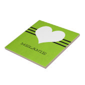 Green Modern Heart Tegel Tegeltje (Zijkant)