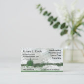 Green Modern Landscape Artist Yard Work Grunge Visitekaartje (Staand voorkant)