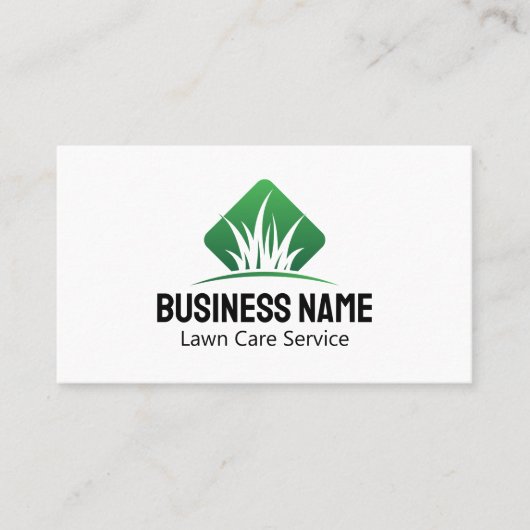 Green Modern Lawn Care Landscaping Visitekaartje (Voorkant)