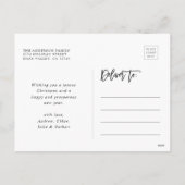 Green Modern Merry kerstfoto Collage Feestdagenkaart (Achterkant)