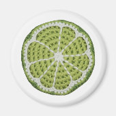 Green Modern Minimal Fresh Crochet Limoen Slice Magneet (Voorkant)