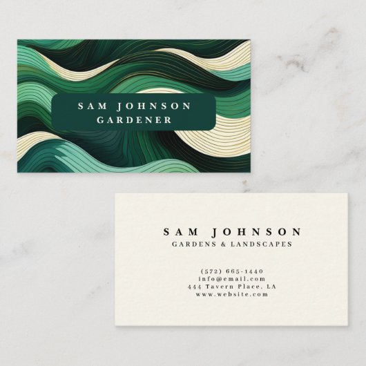 Green Modern Nature Gardener Landscape Visitekaartje (Voorkant / Achterkant)