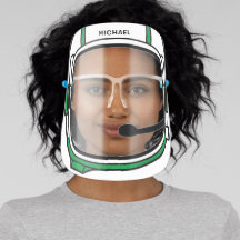 Green Modern Personalized Space Astronaut Helmet