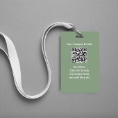 Green Modern Photo QR Code Employee Badge