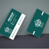 Green Modern QR Code Business Card Visitekaartje