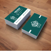 Green Modern QR Code Business Card Visitekaartje