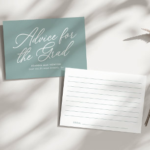 Green Modern Script-Afstuderen Advieskaart