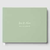 Green Modern Wedding Guest Book Gastenboek (Voorkant)