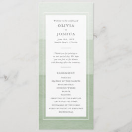 Green Modern Wedding Programmakaart