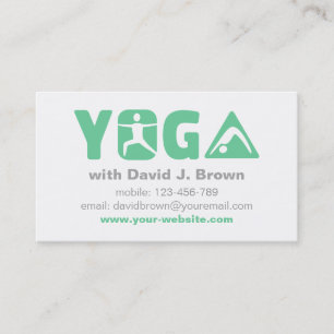Green Modern Yoga-Visitekaartjes Visitekaartje